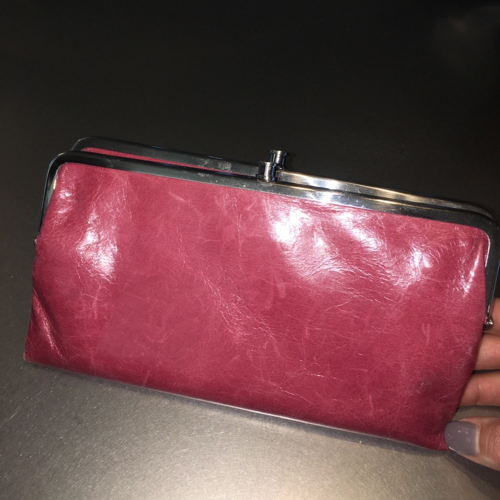 Hobo clutch/wallet in red leather